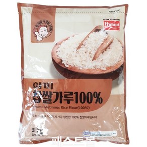 화미_찹쌀가루100%(국산/면세) 3KG, 1개