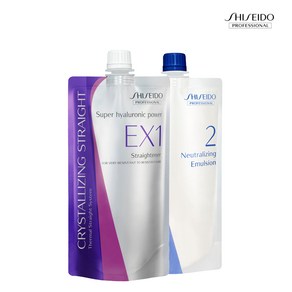 시세이도 크리스탈라이징 스트레이트 매직약 EX 강한곱슬 모발용 1제 400ml + 2제 400ml