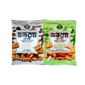 아미푸드 야채건빵 20개+참깨건빵 20개 1box, 1박스, 65g