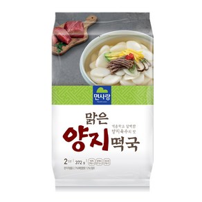 면사랑 맑은양지떡국 2인분, 372g, 1개