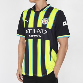 푸마 맨체스터 시티 ManCity AWAY 저지 반팔 Unifom 202425 블랙-옐로우-블루