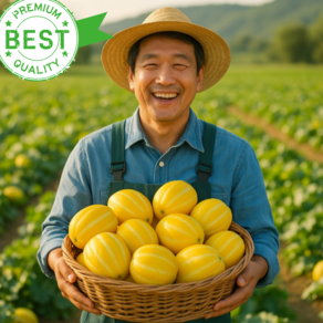 [싱싱부엌] 산지직송 프리미엄 당도최고 정품 성주 꿀 참외, 1박스, 중소과 2kg(6-10과)