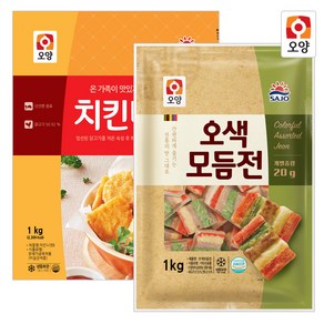 팔도맛쟁이 사조오양 치킨너겟 + 오색모듬전, 1kg, 2개