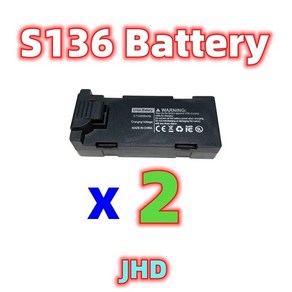 JHD S136 드론 배터리 예비 부품 프로 4K RC 비행기, [02] S136 Battey 2 PCS, 2.S136 Battey 2 PCS, 2개