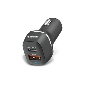 디씨네트워크 PPS USB-C PD 30W 초고속 차량용 충전기, BLACK, BND-G30AC