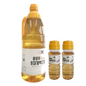 영덕 홍영의 붉은대게 홍게 맑은 투명한 백간장1.5L 휴대용(캠핌용) 100ml 2개 만능 맛 어 간장