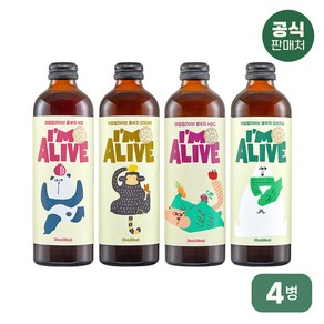 아임얼라이브 콤부차 혼합(맛별 각 1병) 315mlx4병