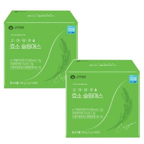 고이담은 효소 슬림에스 60포x2통 장건강케어 인절미발효 탄수화물분해효소, 90g, 2개