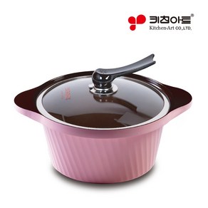 키친아트 아트 세라믹 양수냄비 28cm (핑크)