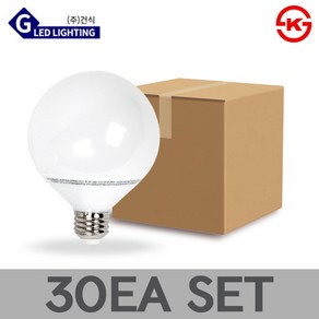 건식 LED 볼전구 G95 12W 숏타입 볼램프 인테리어 전구 30EA 1BOX, 주광색, 30개