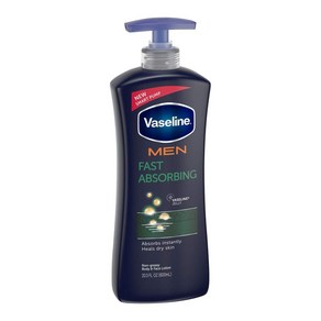 Vaseline 맨 24아워 모이스처 바디 & 페이스 로션, 600ml, 1개