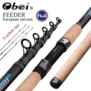 Obei 피더 낚싯대 텔레스코픽 스피닝 캐스팅 여행 od3.0 3.3 3.6m Vaa De Pesca 잉어 피더 60-180g 극, 3.0m 60-180g, 협동사