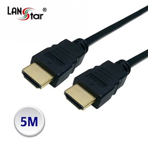 랜스타 LS-HDMI-HMM-5m 기본형 HDMI 케이블 (v2.0 5m 블랙), 1개