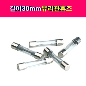 30mm 원통형 유리관휴즈 5A ~ 30A 5개구성 상품 유리휴즈