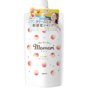 모모리 촉촉한 수분 크림 샴푸 모든 헤어용 복숭아 향 400g Momoi, 1개