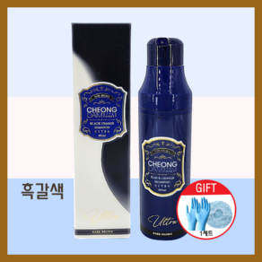 뉴 청담스타일 블랙샴푸 울트라 장민호샴푸 흑갈색 + 염색장갑/캡, 1세트, 190ml