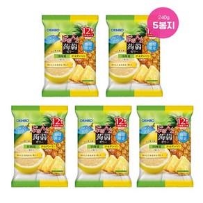 곤약젤리 여름귤/골든파인애플 2가지 혼합맛 일본 오리히로 20g X 12개입 X 5봉지, 240g, 5개