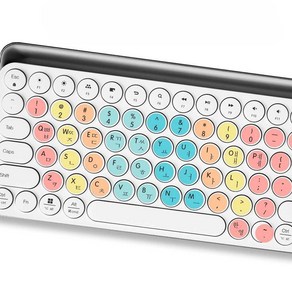 자판 스티커 한글 노트북 데스크탑 가정용 키보드용, 1개, 24. (원형)무지개 컬러