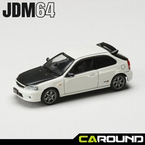 JDM64(001) 1:64 혼다 시빅 타입R (EK9) JDM STYLE - 챔피언쉽 화이트, 1개