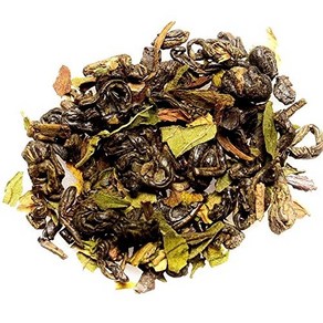 Nelson's Tea - Moroccan Mint - Green Loose Leaf Te Nelson's Tea - 모로코 민트 - 녹색 느슨한 잎차 - 화약 녹차와 페퍼민트 잎