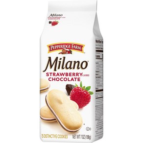 페퍼리지팜 밀라노 스트로베리 초코렛 쿠키 1개x198g Peppeidge Fam Milano Cookies Chocolate Stawbey, 1개, 198g