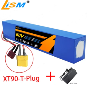 리튬 배터리 팩 16S2P 전기 스쿠터 수리 대용량 산악 자전거 배터리에 적합 60V 48000mAh, 1개