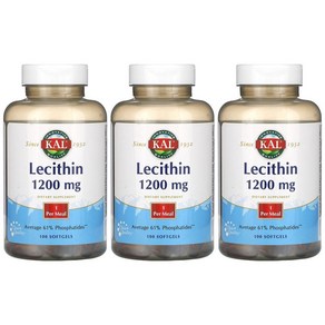 칼 레시틴 1200mg 100정 3병 KAL Lecithin, 3개