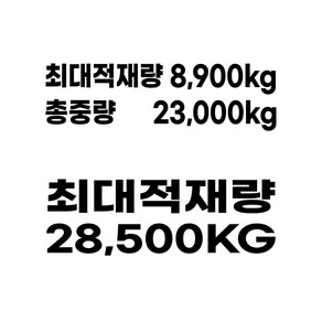 최대적재량 총중량 화물차 적제중량 자유문구 스티커, 25cm- 2줄, 검정, 1개