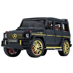 다이캐스트 1:24 벤츠 지바겐 AMG G63 모델 합금 풀백 자동차 모형, 1개, 블랙