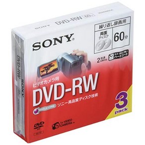 SONY 소니 비디오 카메라 DVD-RW (8cm) 3 팩 3DMW60A