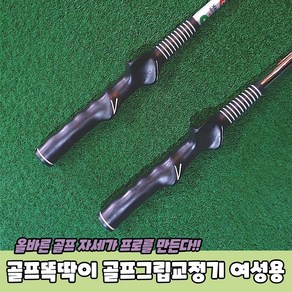 스윙 똑딱이 골프연습장비 연습기 그립 교정기 여성용, 1개