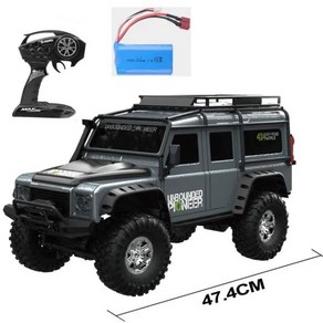 고속 개조 전기 무선 제어 시뮬레이션 랜드로버 픽업 RC 자동차 1:10 2.4G 4WD 충격 흡수 장치 오프로드 차량, CHINA, Gay 1 battey, 1개