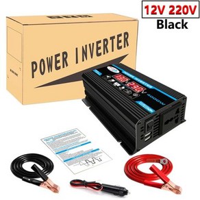 4000W 전력 인버터 순수 사인파 DC 12V-AC 220V 변압기 전원 공급 장치 컨버터 듀얼 USB 자동차 태양광 인버터 12V 220V, [01] 12V to 110V, 1개