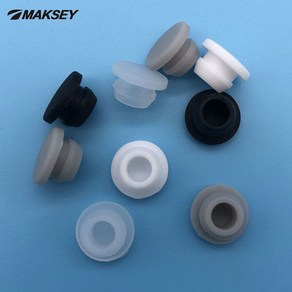 MAKSEY 실리콘 수 T 플러그 고무 개스킷 씰 라운드 홀 마스킹 파이프 튜브 엔드 캡 15MM 16MM 17MM 18MM 19MM 20MM 10, white colo, STDS006, 1개