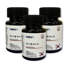 영솔루션 15곡발효곡물 식약처 인증 파로 곡물 효소 정 1 000mg, 3개, 60정