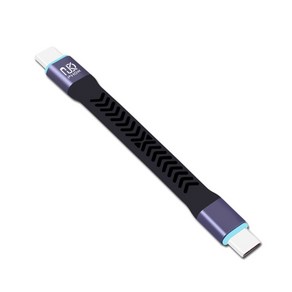 20Gbps USB3.2 Type C 케이블 고속 충전 usbC to usbC 케이블 고속 Type C 데이터선 쇼트라인 10CM, 한개옵션0, 1개