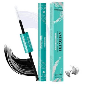 속눈썹 본드 실 Eyelash Cluste Glue House Lash Clustes 마스카라 완드 접착제 12ml 오랜 지속력 72시간 블랙 클러스터 2 in 1 집에서, Bond & Seal-12ml, 1개