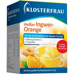 [B01ELLDKA0] Klostefau 클로스터프라우 핫 진저-오렌지 I 생강-오렌지 맛 10포 아연과 비타민 C가 함유된 따뜻한 음료 몸을 따뜻하게 하고 체계를 지원합니, [01]150 g (1e Pack), 150g, 1개