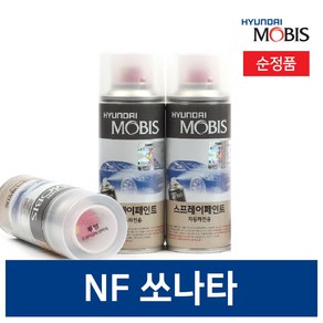 현대모비스 NF소나타 & 트랜스폼 카페인트 붓 차랑용스프레이 투명 블랙 화이트 1개, 붓페인트