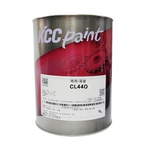 KCC 락카 페인트 목재 철재 CL440 유광, 백색, 1L, 1개