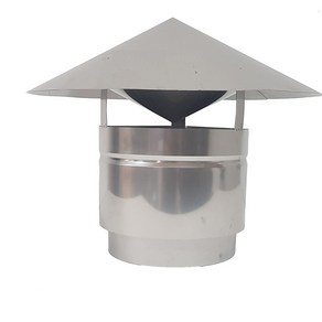 125mm 스텐연통 /벽난로 연통 /화목난로연통/재질스텐, 역풍방지 삿갓, 1개