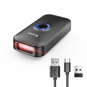 Eyoyo 미니 블루투스 2D 바코드 스캐너 3-in-1 USB 유선/2.4G 무선/블루투스 바코드 리더 휴대용 1D QR 이미지 스캐너 PDF417 데이터 매트릭스 코드, YH1705, 1개