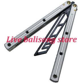 연습용 발리송 Baliplus Kaken V3 클론 송 플리퍼 버터플라이 트레이너 나이프 7075 채널 알루미늄 핸들, [02] Inked White V3, 1개, 02 Inked White V3