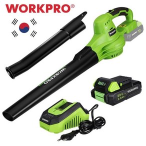 엔진송풍기 WORKPRO 가변 속도 무선 잎 송풍기 공기 구동 스위퍼 먼지 눈 날리는 정원 전동 공구 2.0Ah 배터리 20V, 1개