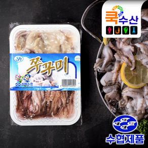 쿡수산 국내산 손질 쭈꾸미(500 g) 싱싱한 냉동 활 쭈꾸미 수협신선제품, 1개