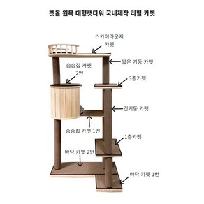 ㄱ자형 캣타워 리필카펫, 바닥 카펫 1번, 1개