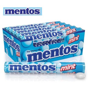 멘토스 민트 박하맛 캔디롤 14개x15팩 Mentos Chewy Mint Candy Roll 210tablet, 1개