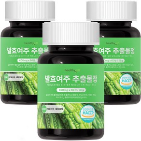 발효 여주 추출물 정 국내산 식약처 HACCP 인증 돼지감자 모로오렌지 추출분말 함유, 3개, 60정, 60정