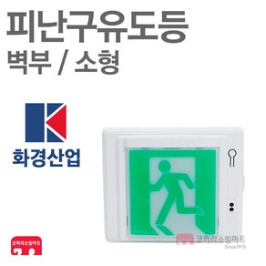 화경산업 피난구유도등 소형 벽부 비상구 유도등 LED, 1개