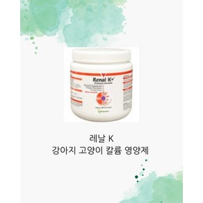 베토퀴놀 Renal K+ 레날 K+ 고양이 강아지용 칼륨 영양제 100g